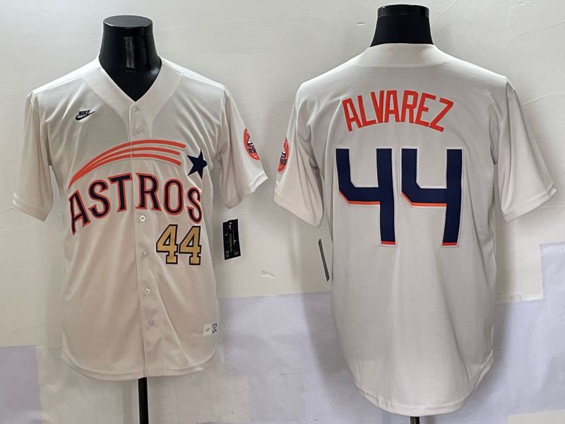 Men Houston Astros #44 Alvarez Cream Five generations Joint Name 2025 Nike MLB Jersey style 3->houston astros->MLB Jersey